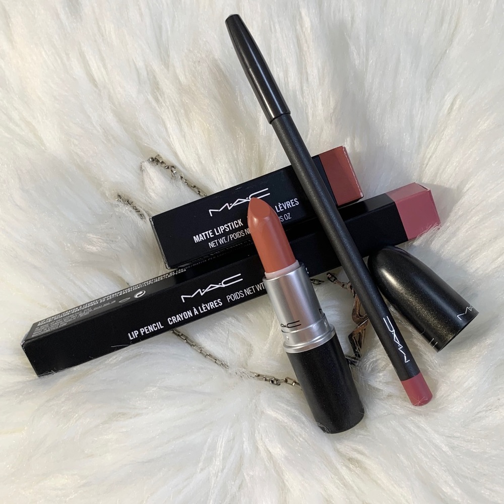 💄Mac x2💄Velvet Teddy lipstick/soar Lipliner new✨ - Picture 2 of 7